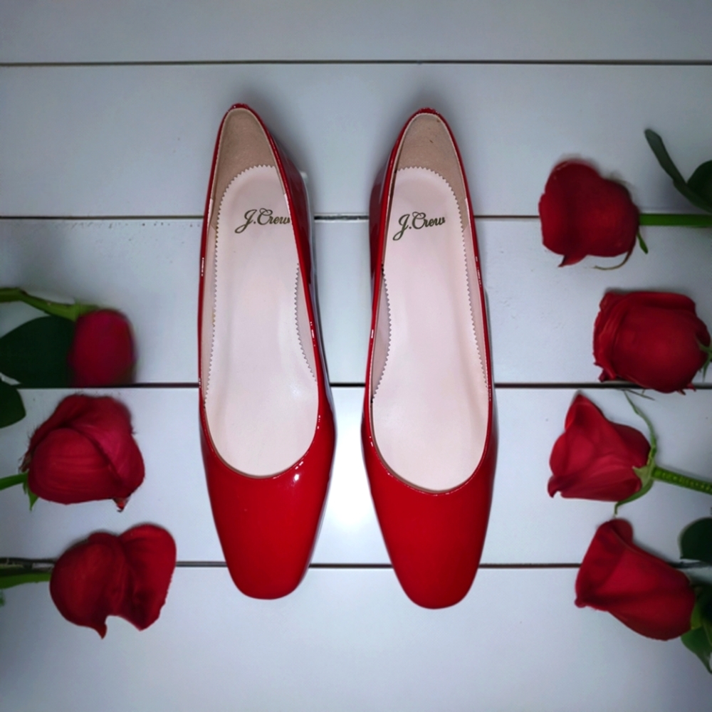 Women’s Red J.Crew Heels (block pump)